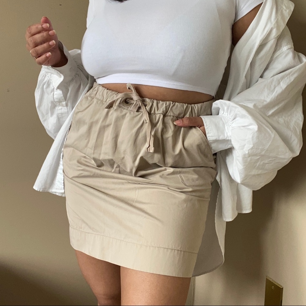 SOLD - Khaki High Waisted Skirt